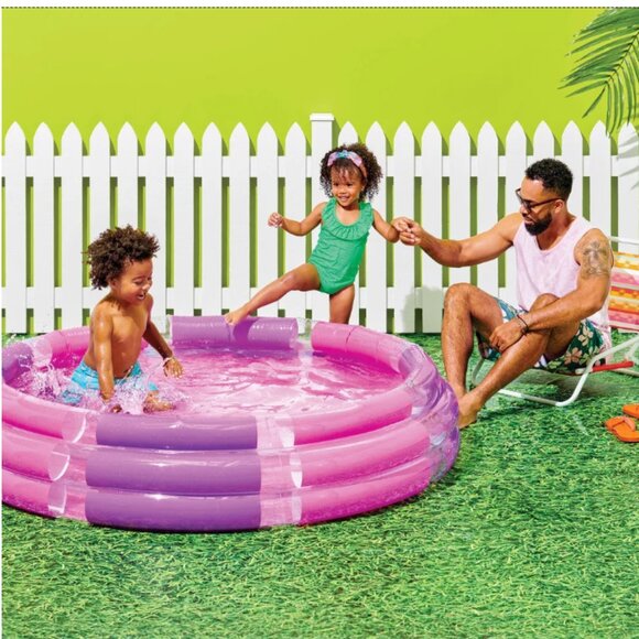 3 Ring Pool - Sun Squad Pink: Inflatable Water Park for Kids - NIB - Picture 2 of 5
